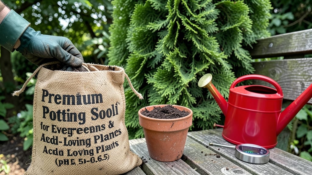 Potting Soil for Arborvitae: Acidic Loam Mix for Evergreen Health
