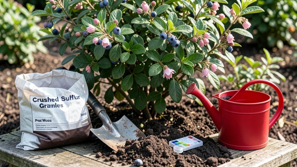 Soil Acidifier for Blueberries: Sulfur-Peat Blend That Drops PH to 4.5