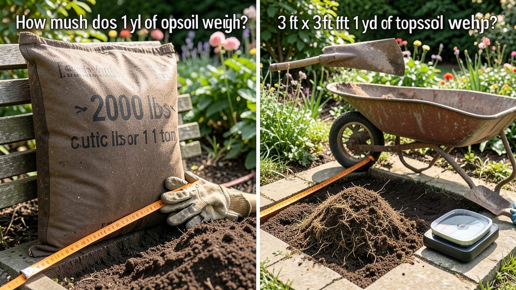 How Much Does 1 Yard of Topsoil Weigh: Moisture Impact and Standard Density Ranges