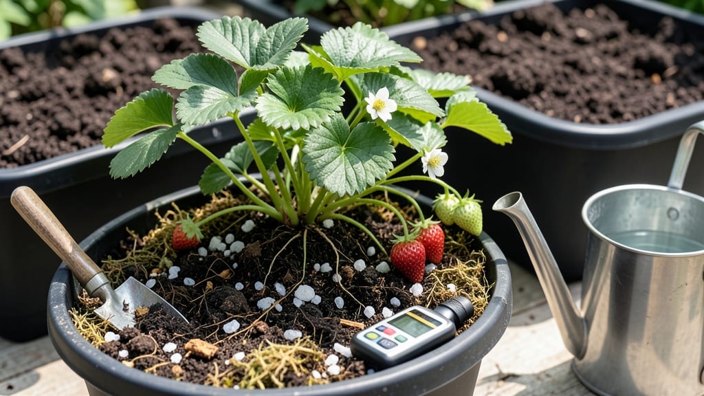 Best Soil Mix for Container Strawberries: Acidic Loam Blend for Sweetest Berries