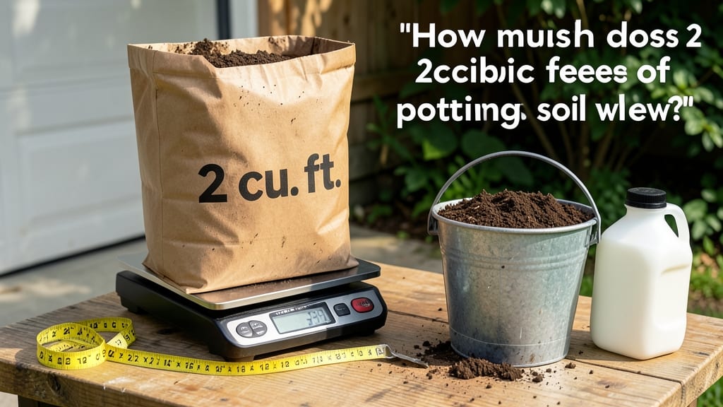 How Much Does 2 Cubic Feet of Potting Soil Weigh: Exact Pounds by Type and Moisture Levels